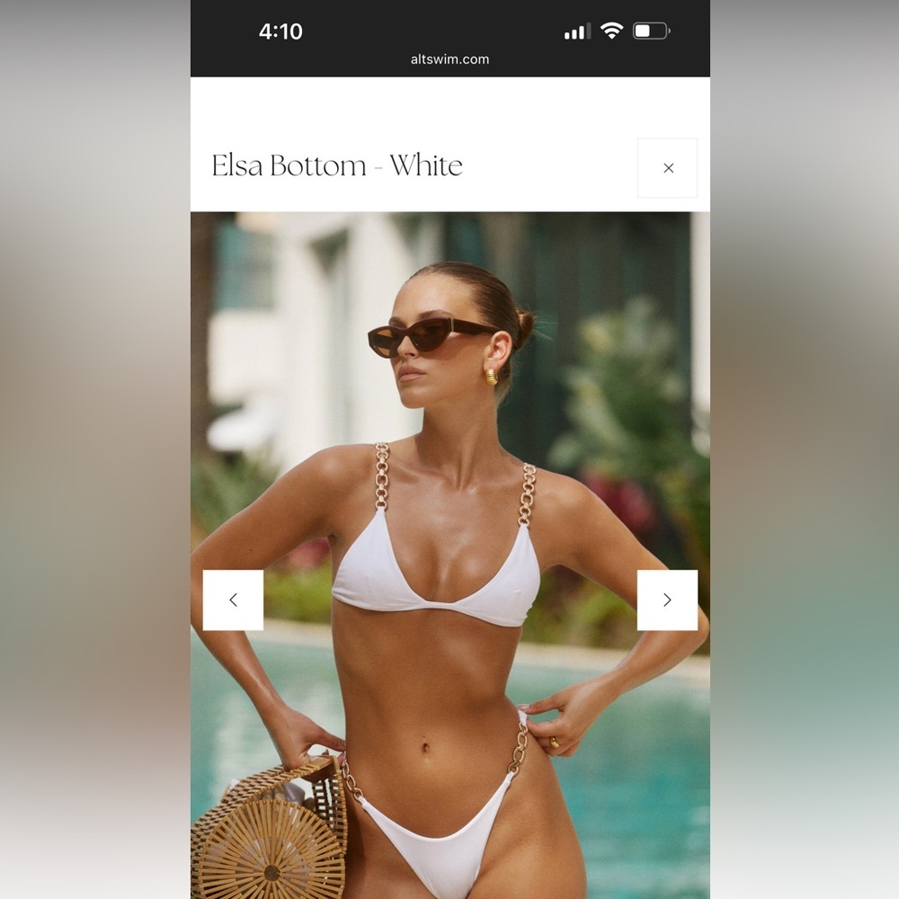 Elsa white top and bottom. ALT swim